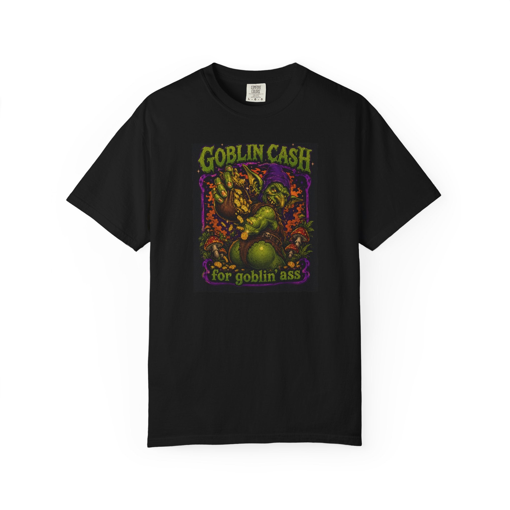 Goblin Cash For Goblin Ass Graphic T-Shirt — Vintage Retro Fantasy Tee