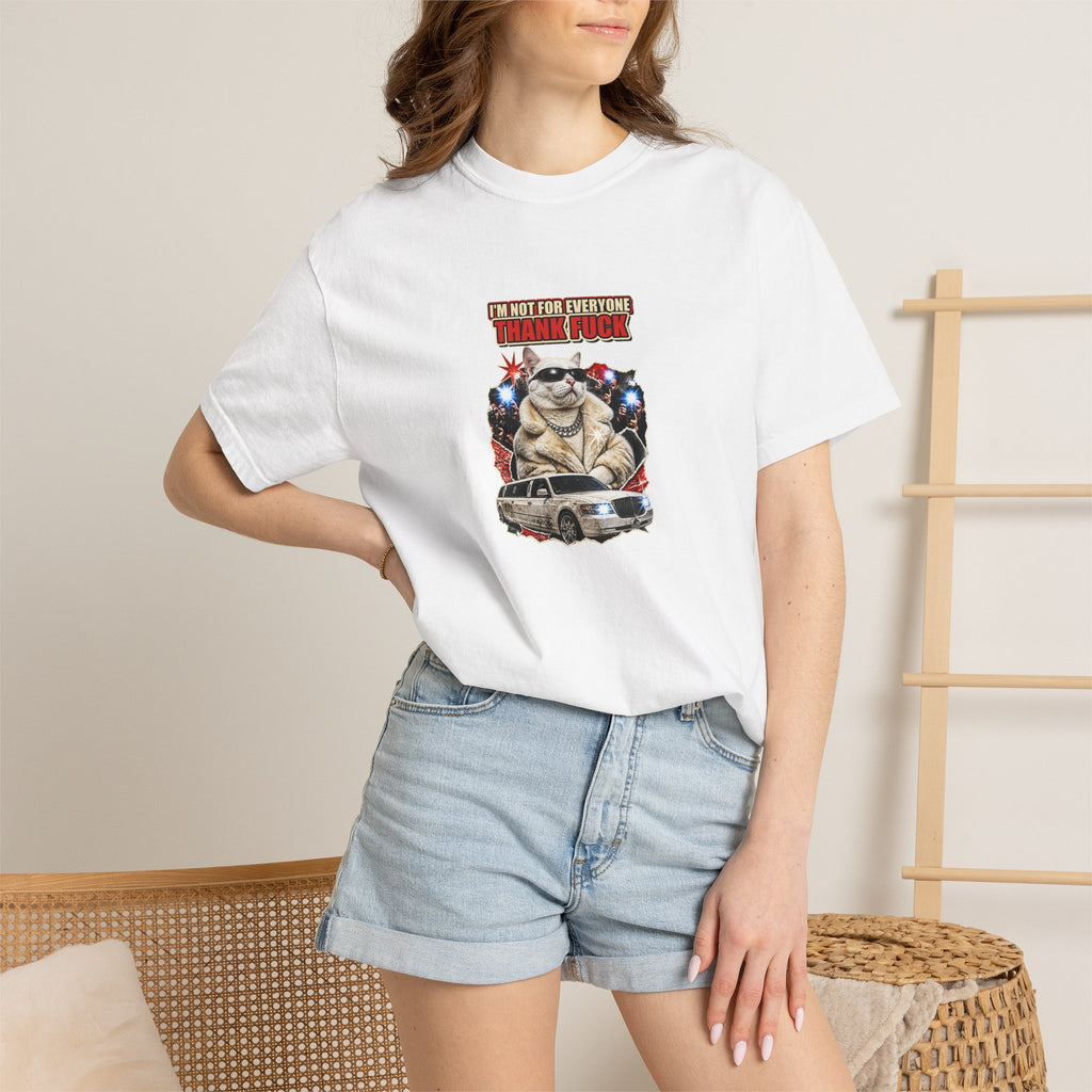 I'm Not for Everyone Thank Fuck Graphic Tee — Cat Meme T-Shirt