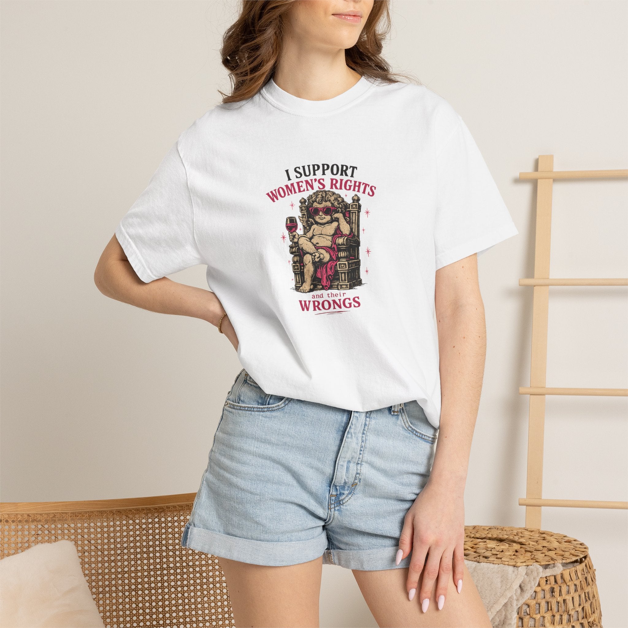 I Support Women's Rights, And Their Wrongs - T-Shirt - Vintage Feminist Graphic Tee