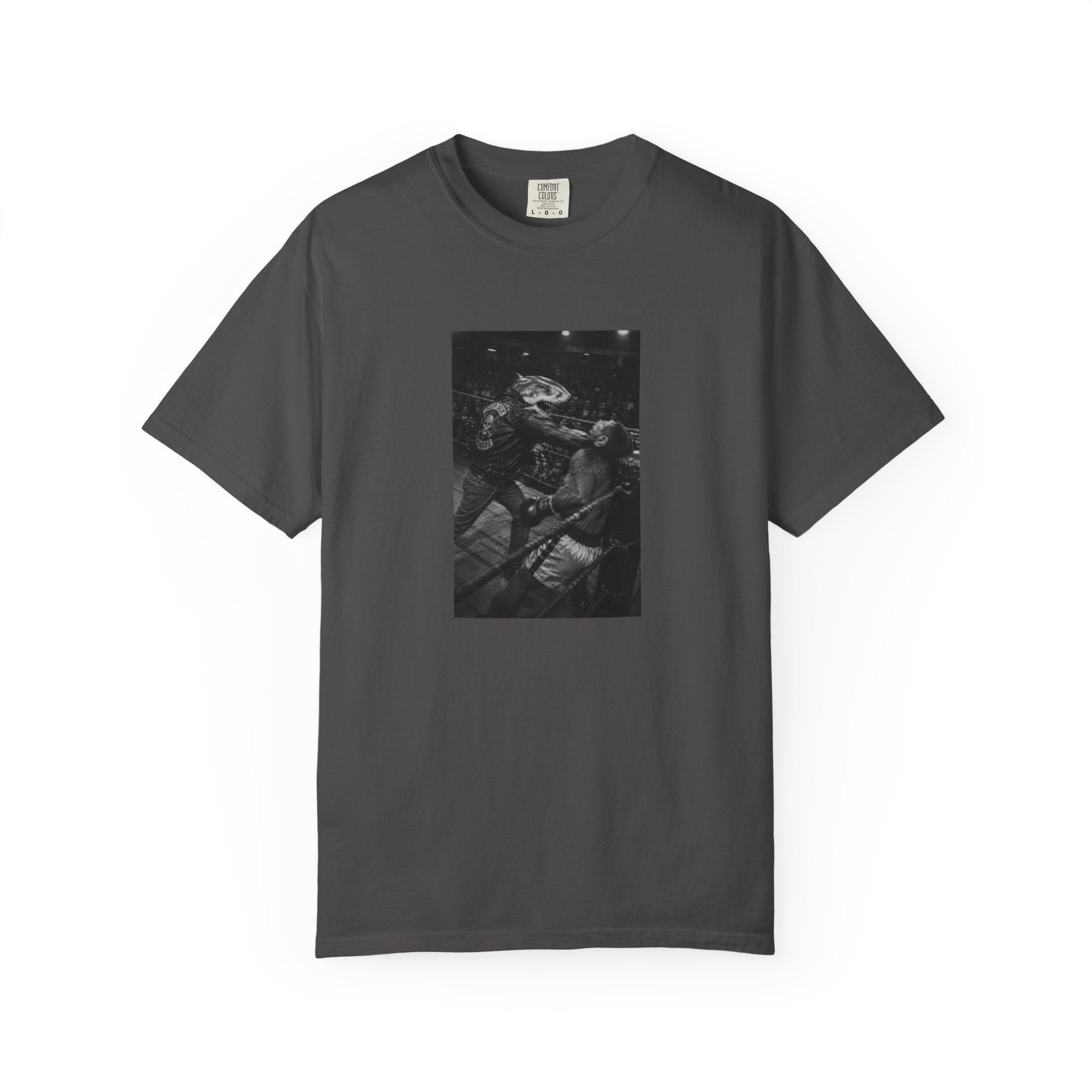 Biker Shark Boxing Monkey - Funny Oversized T-Shirt