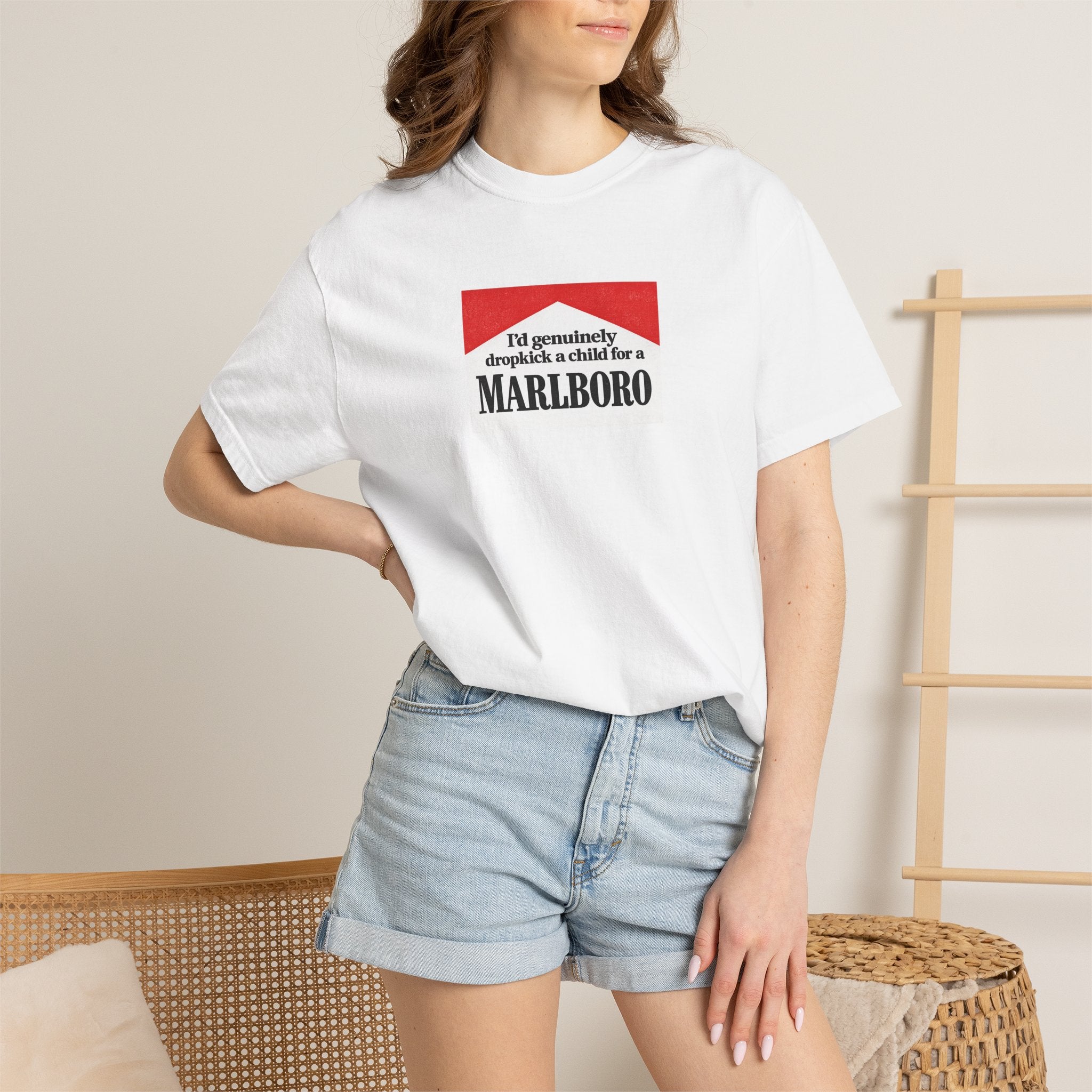 “I’d Genuinely Dropkick a Child for a Marlboro” Graphic T-Shirt