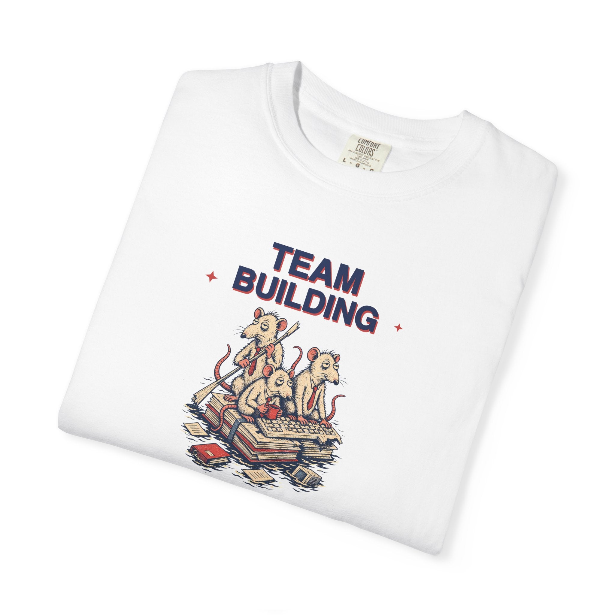 Team Building Graphic Tee — Satirical Office Rat T-Shirt