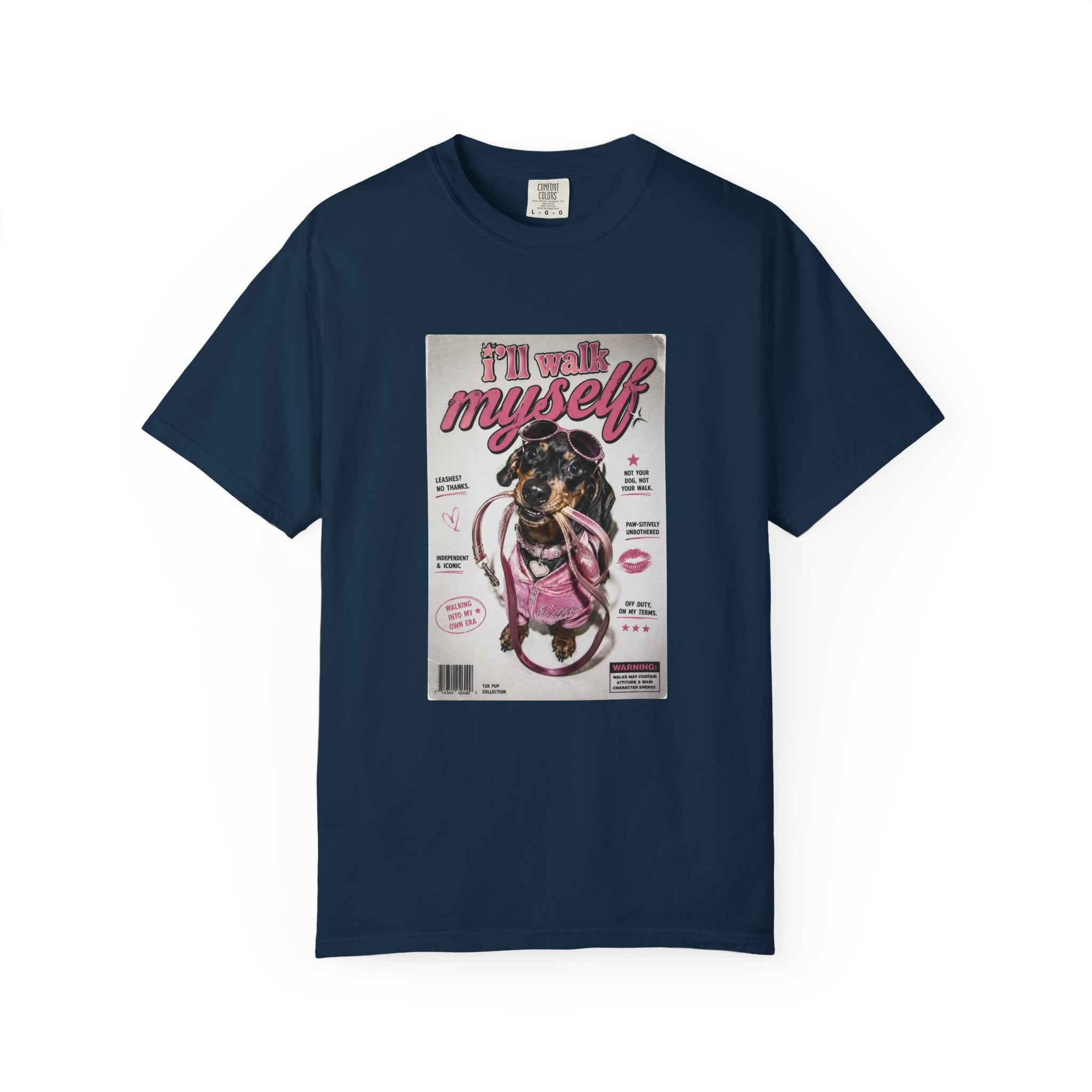 I’ll Walk Myself Dog T-Shirt — Retro Magazine Dog Design