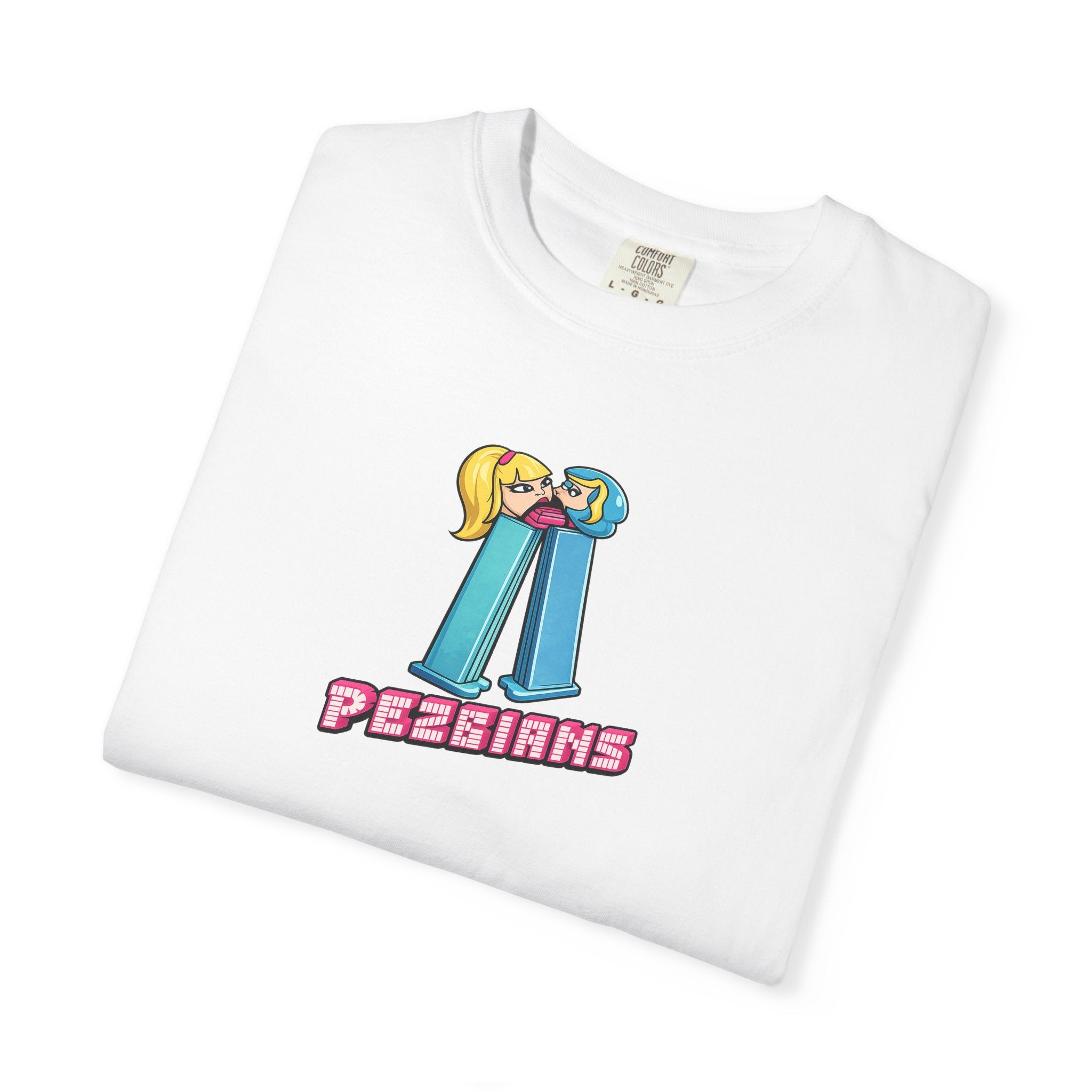 PEZBIANS - Retro Cartoon Pez-Style Graphic T-Shirt