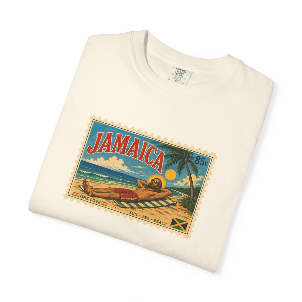 Jesus Vintage Postcard Oversized Boxy T-Shirt