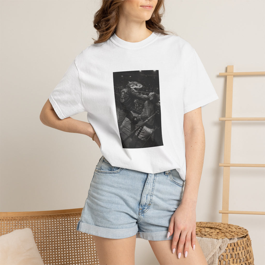 Biker Shark Boxing Monkey - Funny Oversized T-Shirt