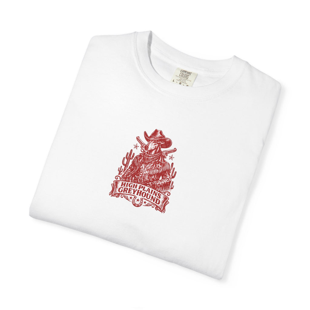 Cowboy Greyhound Western T-Shirt - High Plains Greyhound Graphic Tee