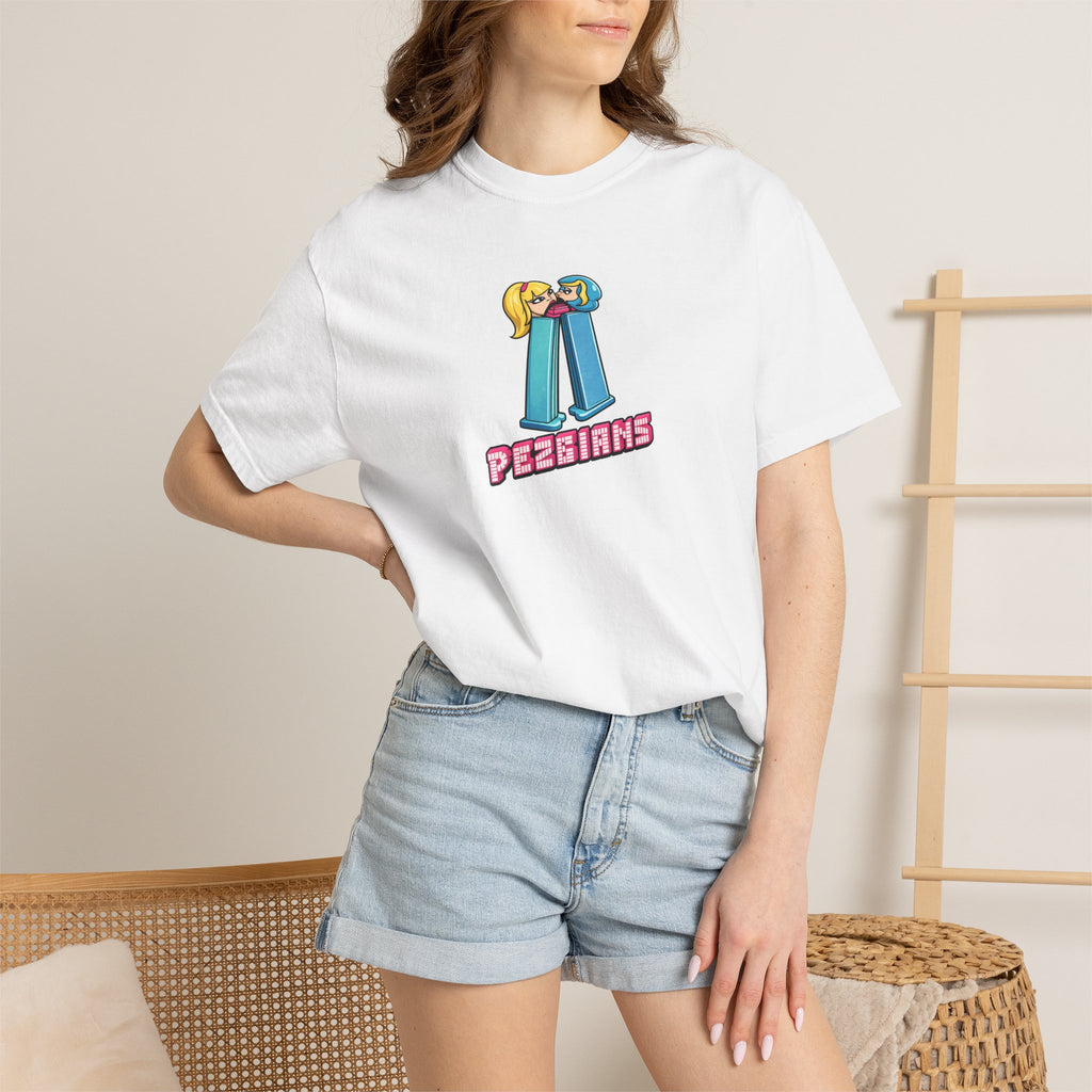 PEZBIANS - Retro Cartoon Pez-Style Graphic T-Shirt