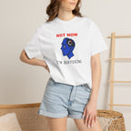 Not Now I'm Buffering Graphic Tee — Funny Pixel Art T-Shirt