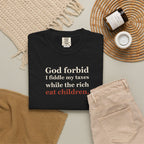 God Forbid a Tax Fiddle Graphic Tee — Dark Humour T-Shirt