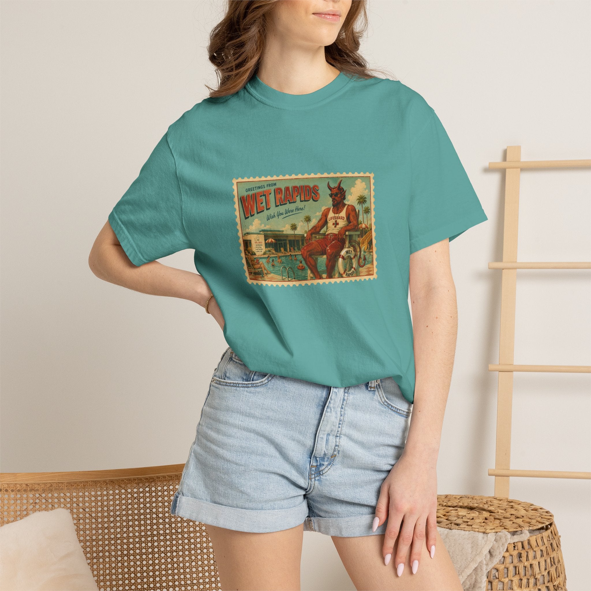 Satan Greetings From Wet Rapids - Oversized T-Shirt