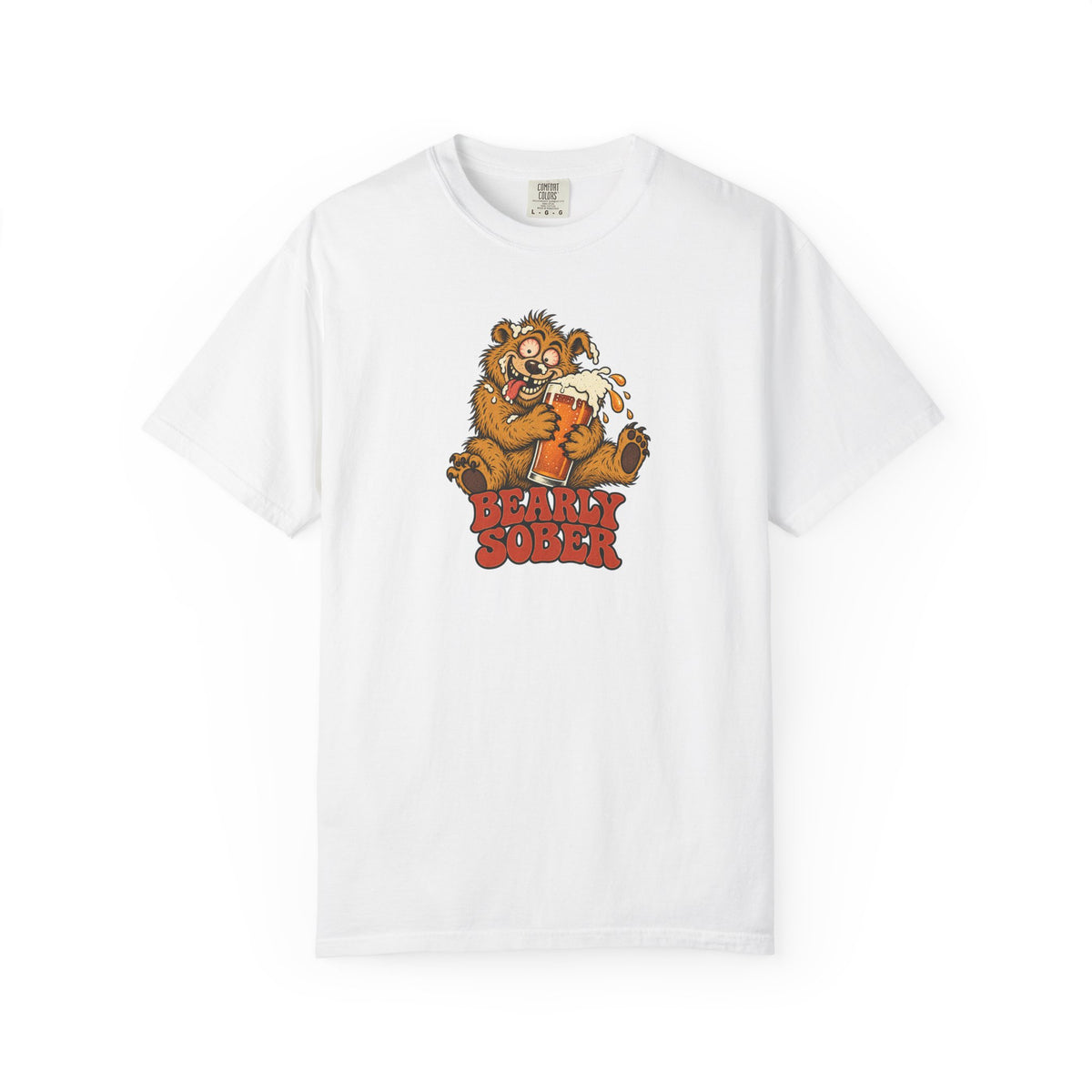 Bearly Sober Graphic Tee — Unhinged Beer Bear T-Shirt