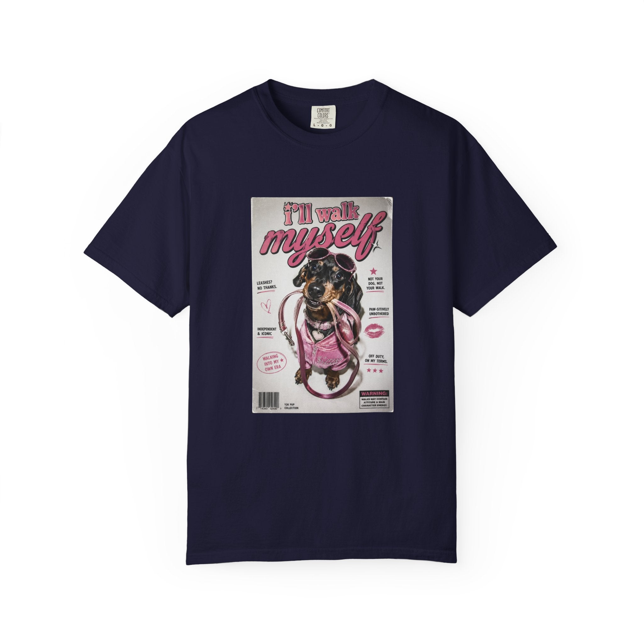 I’ll Walk Myself Dog T-Shirt — Retro Magazine Dog Design