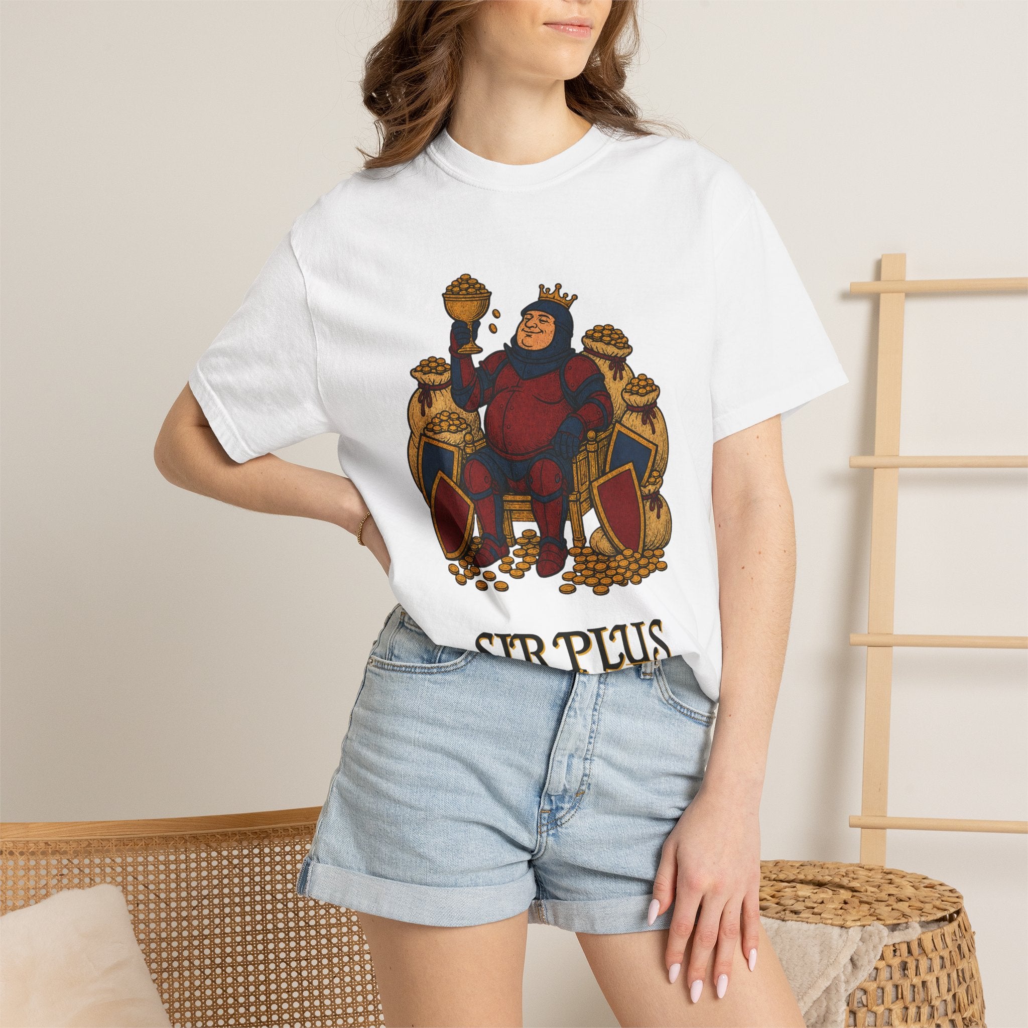 Sir Plus Graphic Tee — Funny Medieval Knight T-Shirt