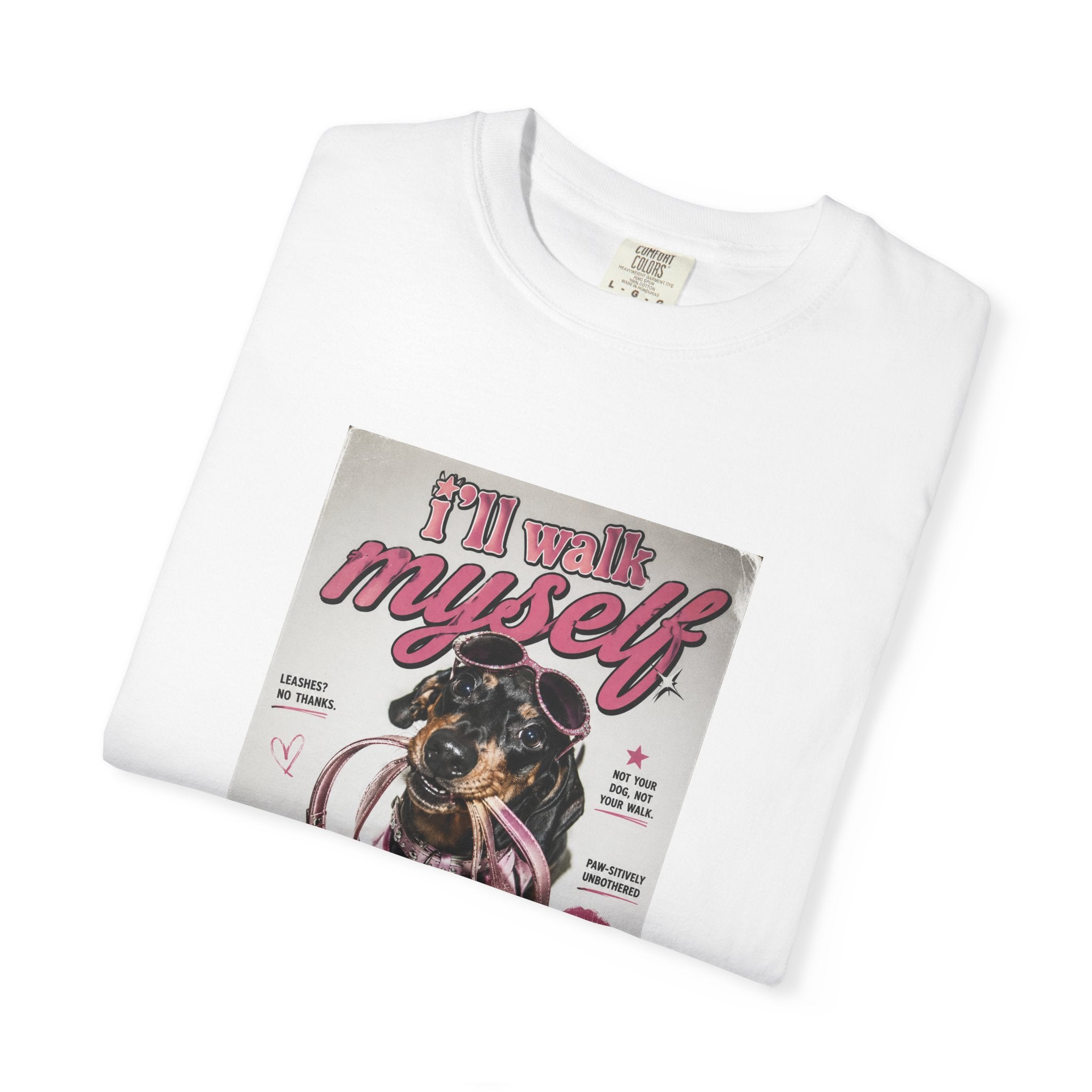 I’ll Walk Myself Dog T-Shirt — Retro Magazine Dog Design