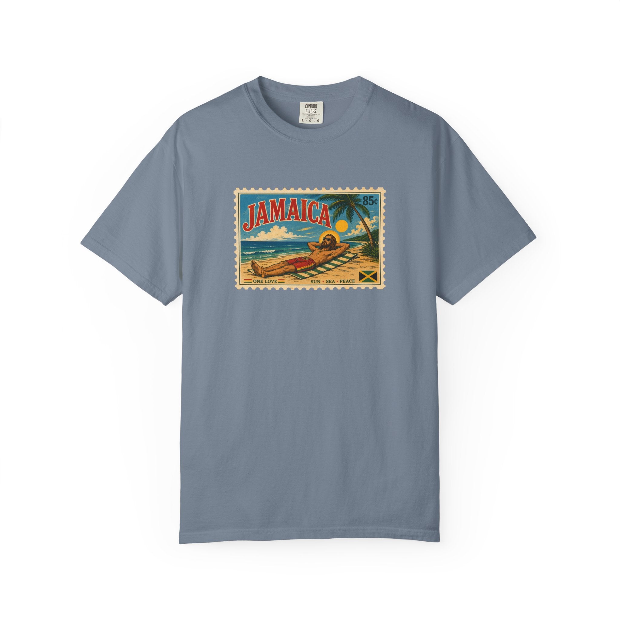 Jesus Vintage Postcard Oversized Boxy T-Shirt