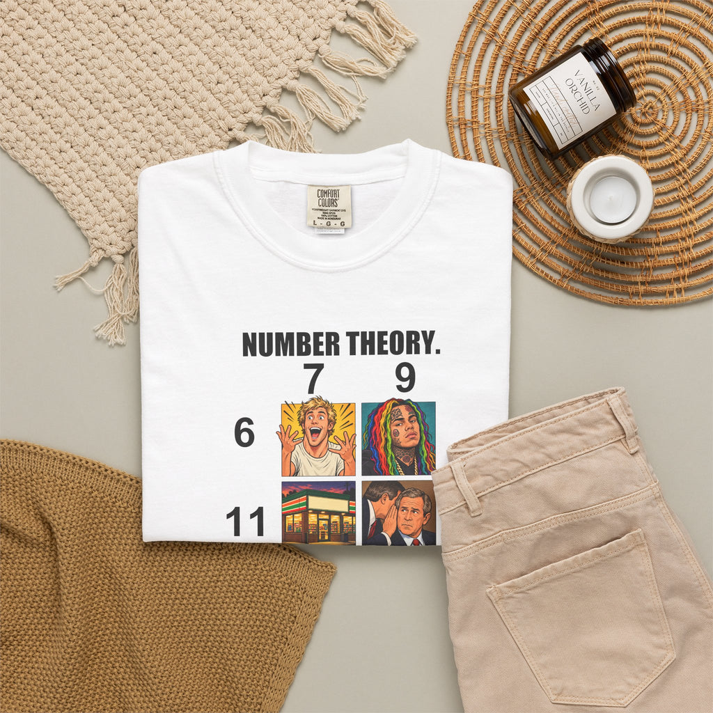 Number Theory Graphic Tee — Meme Grid T-Shirt