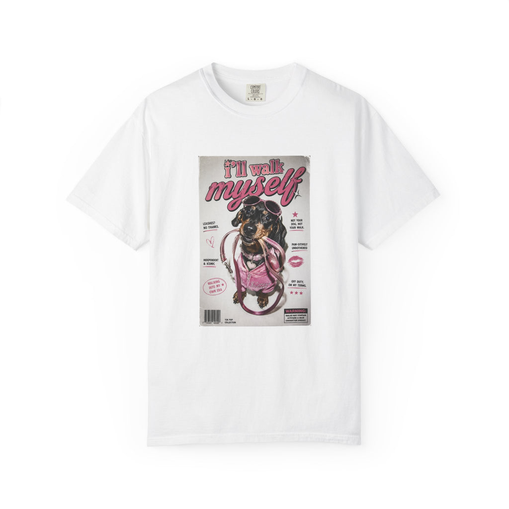 I’ll Walk Myself Dog T-Shirt — Retro Magazine Dog Design