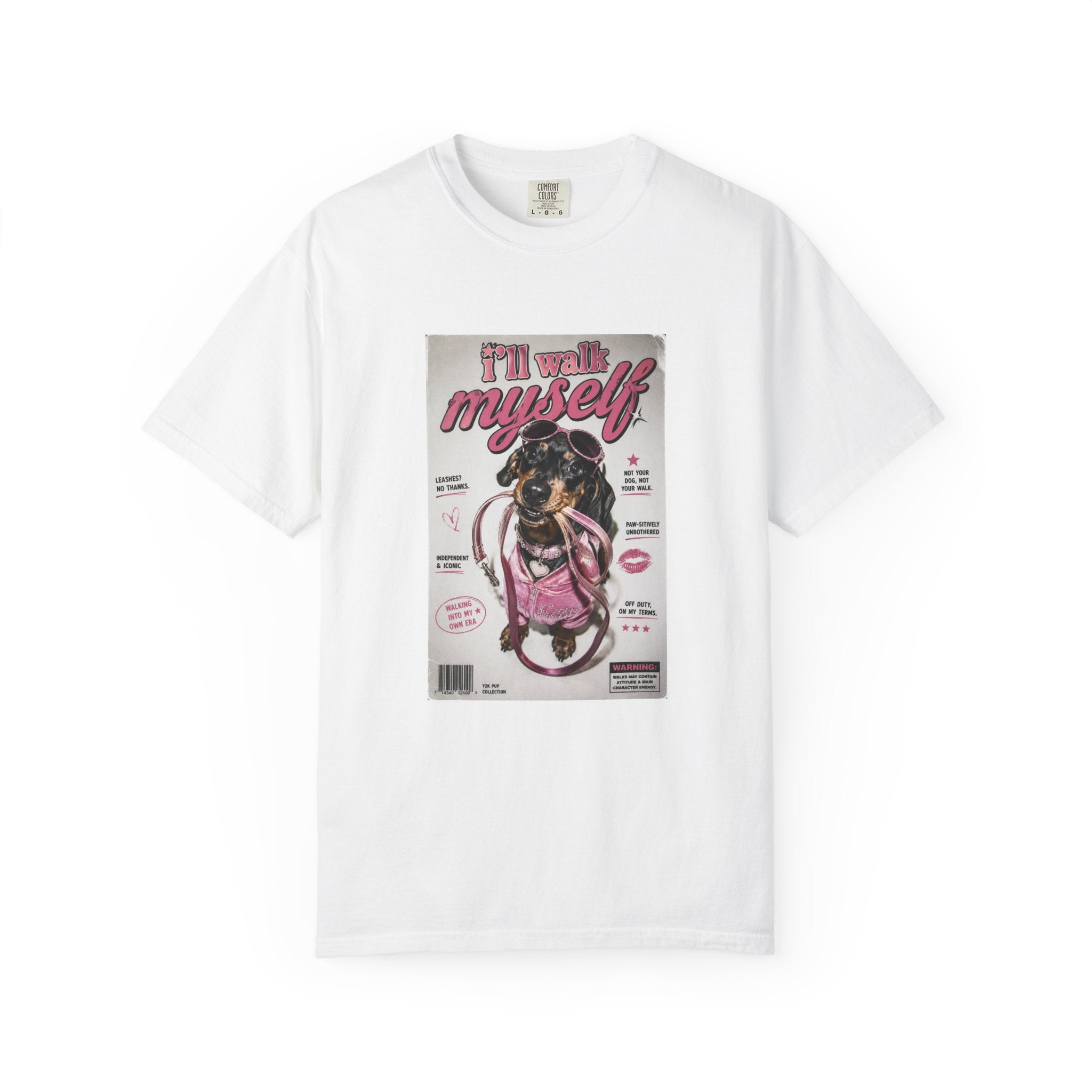 I’ll Walk Myself Dog T-Shirt — Retro Magazine Dog Design