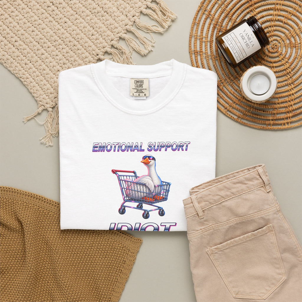 Emotional Support Idiot Graphic Tee — Airbrush Goose T-Shirt