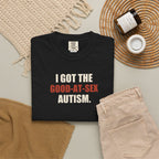 Good-at-Sex Autism Graphic Tee — Adult Slogan T-Shirt