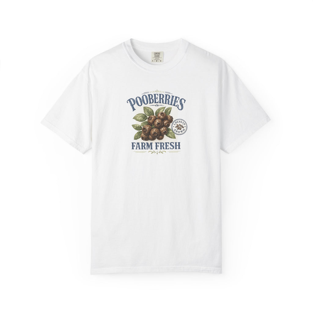 Pooberries Farm Fresh T-Shirt - Blueberries Parody Graphic T Shirt