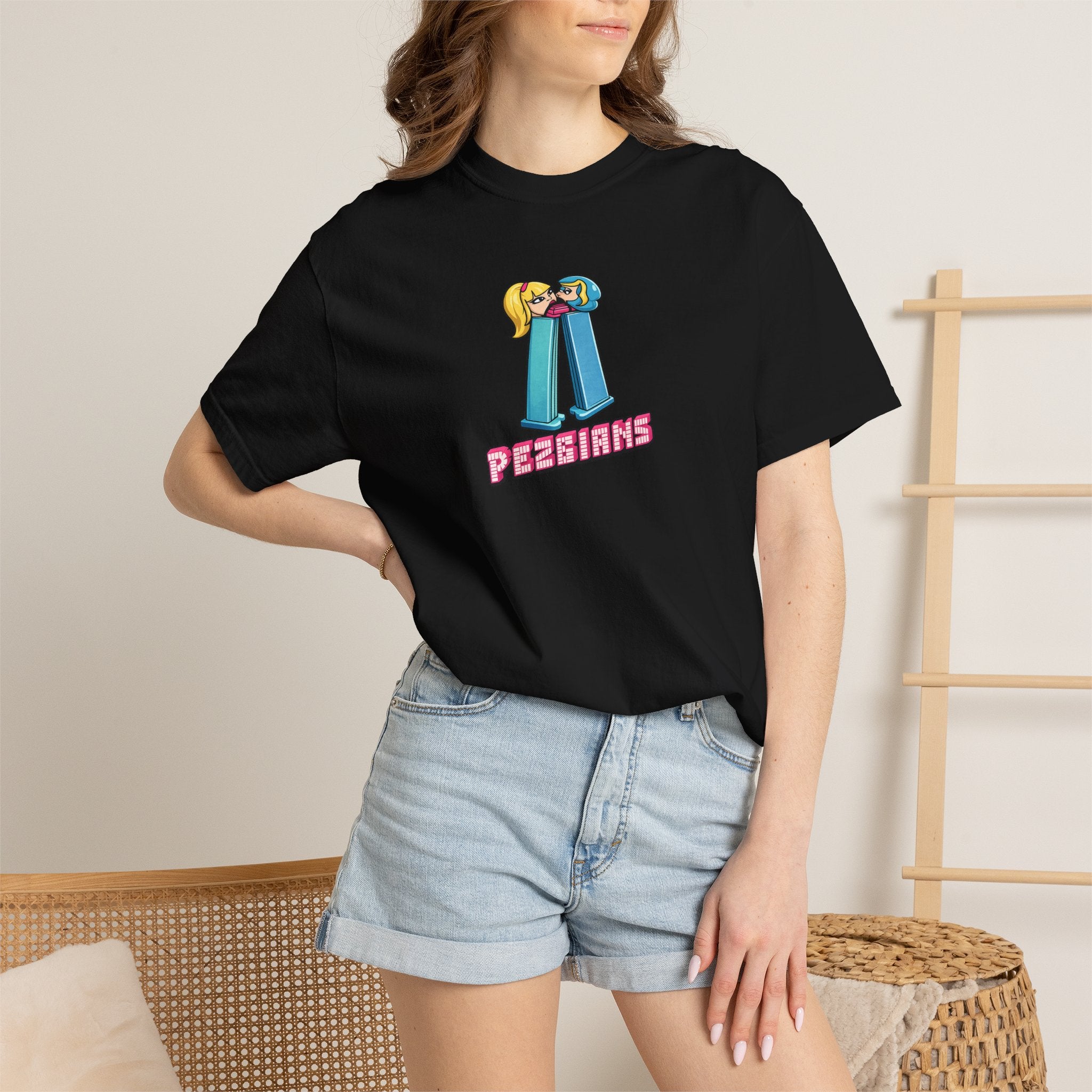 PEZBIANS - Retro Cartoon Pez-Style Graphic T-Shirt
