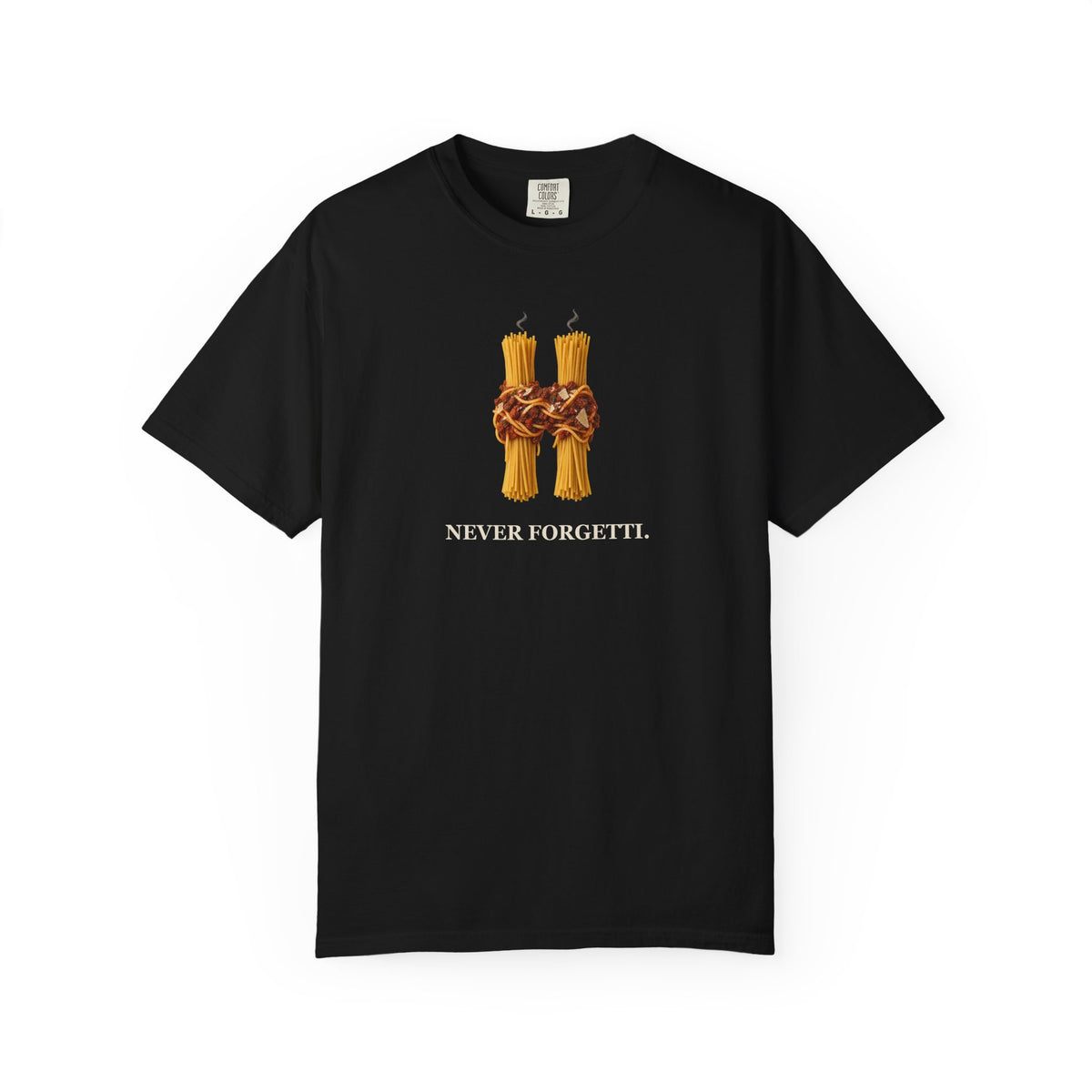 Never Forgetti Graphic Tee — Surreal Pasta T-Shirt