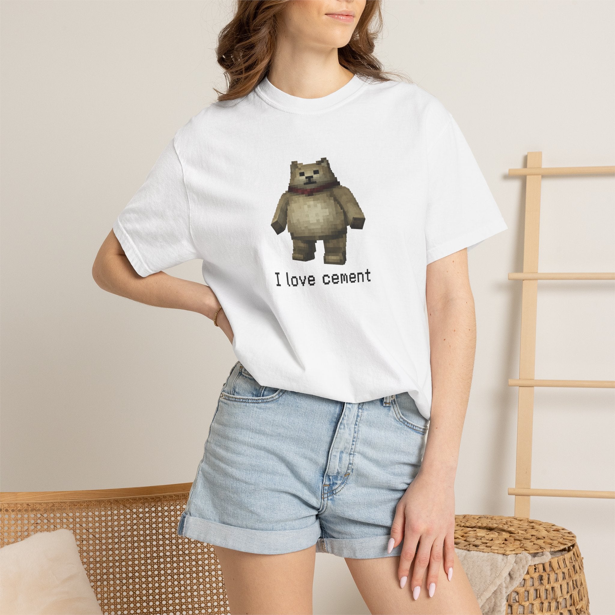 "I love cement" Cute Humorous Graphic Tee