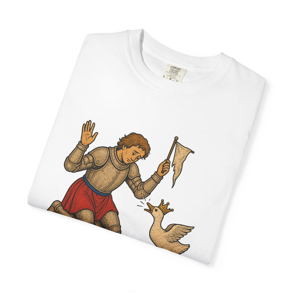 Sir Render Graphic Tee — Funny Medieval Goose T-Shirt