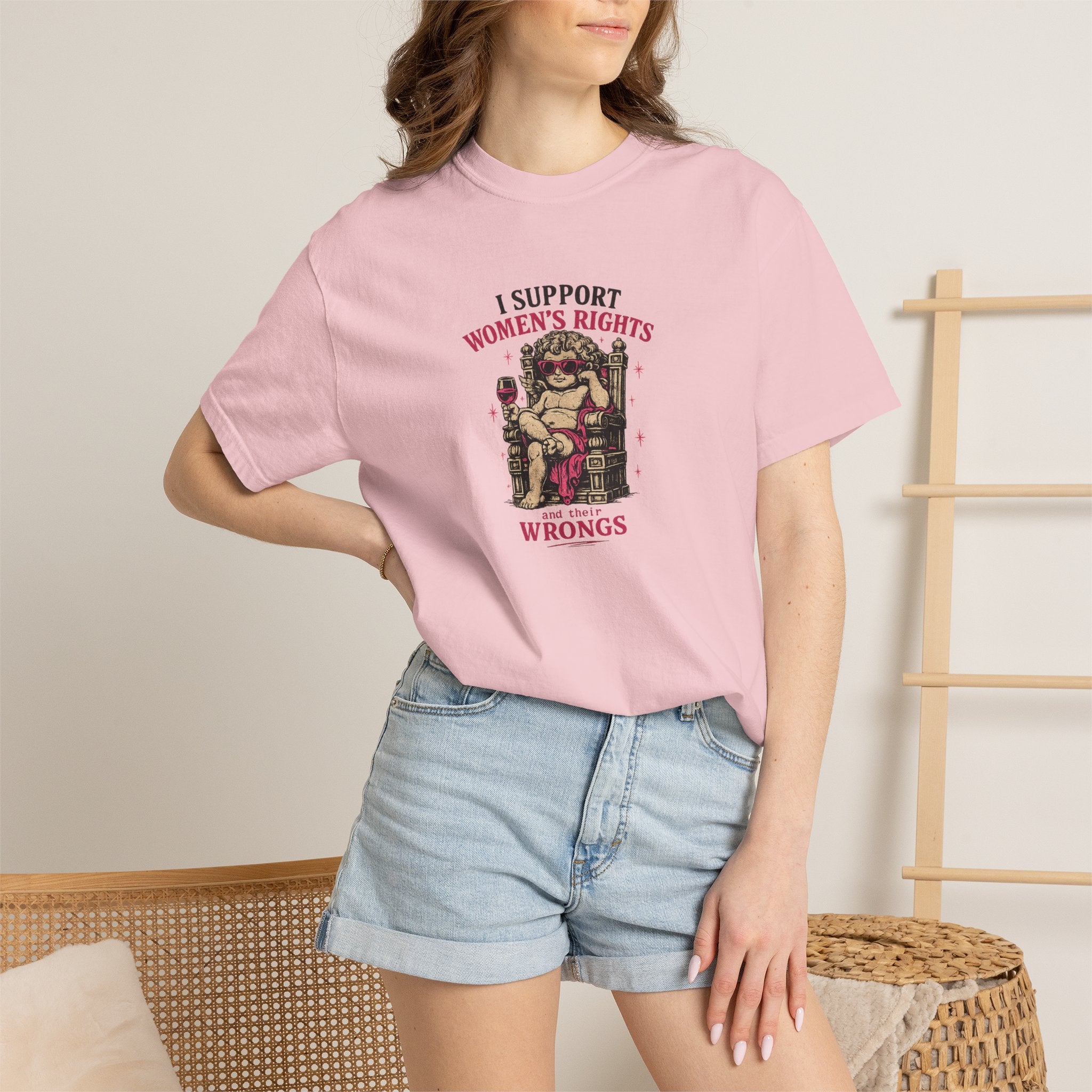 I Support Women's Rights, And Their Wrongs - T-Shirt - Vintage Feminist Graphic Tee