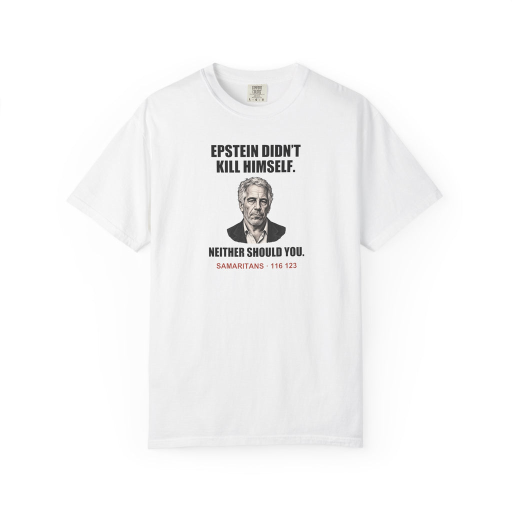 Neither Should You Graphic Tee — Dark Satire Portrait T-Shirt