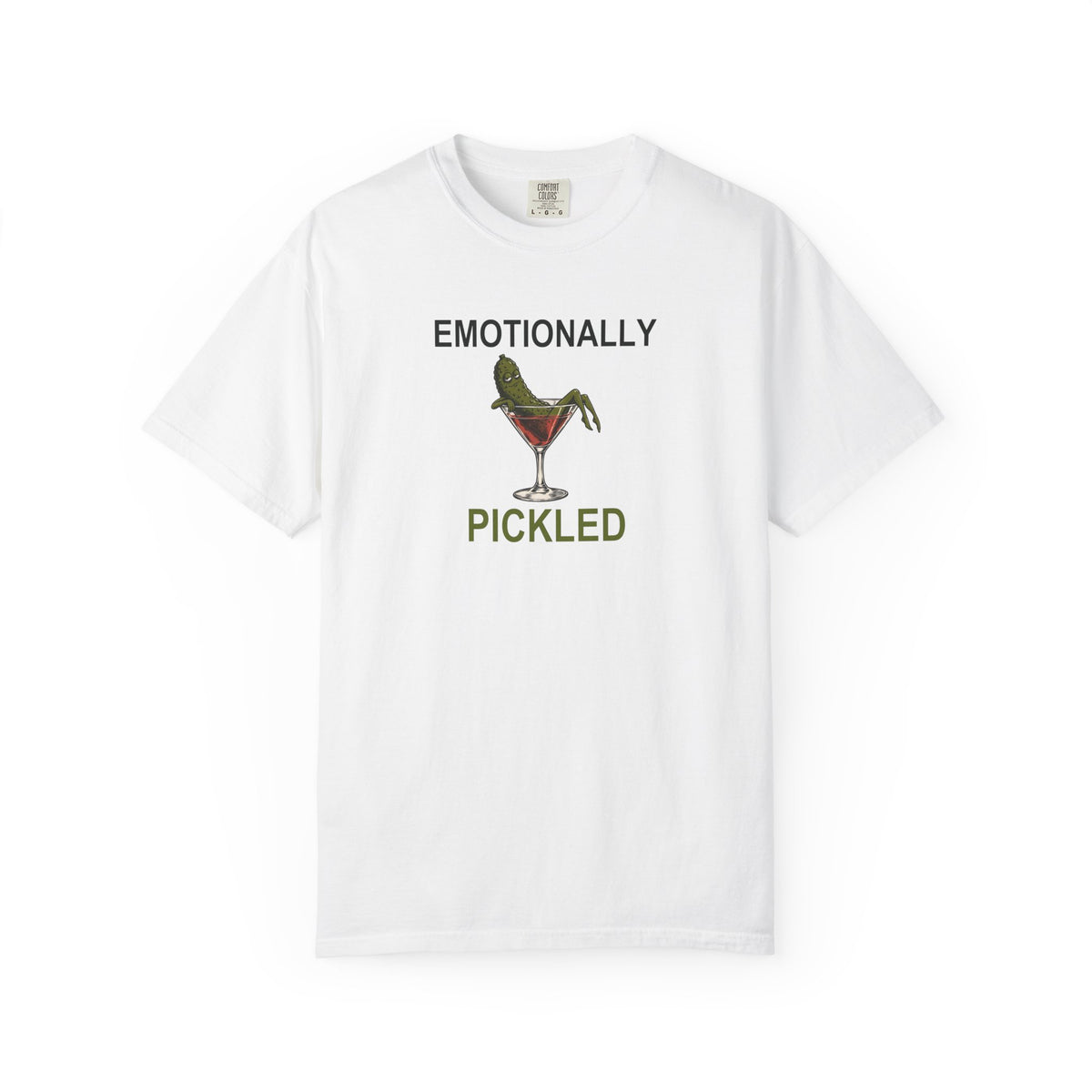 Emotionally Pickled Graphic Tee — Funny Martini T-Shirt