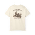Ride 'Em Cowboy Motorcycle T-Shirt — Vintage Highway Patrol Graphic