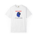Not Now I'm Buffering Graphic Tee — Funny Pixel Art T-Shirt