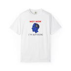 Not Now I'm Buffering Graphic Tee — Funny Pixel Art T-Shirt
