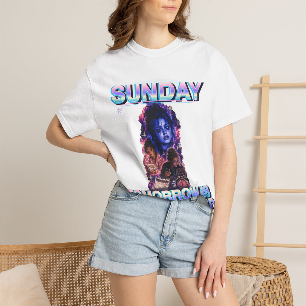Sunday Tomorrow Is Cancelled Graphic Tee — Funny Weekend Shirt