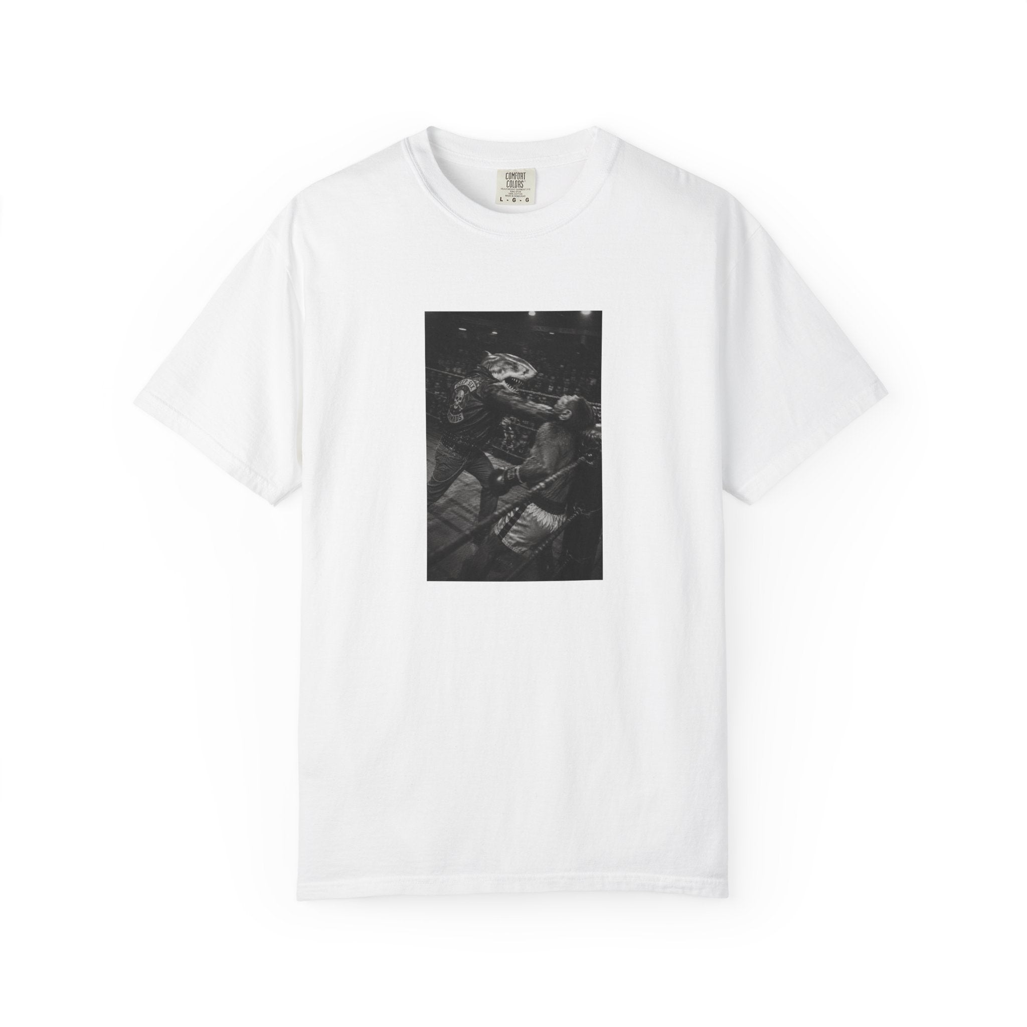 Biker Shark Boxing Monkey - Funny Oversized T-Shirt