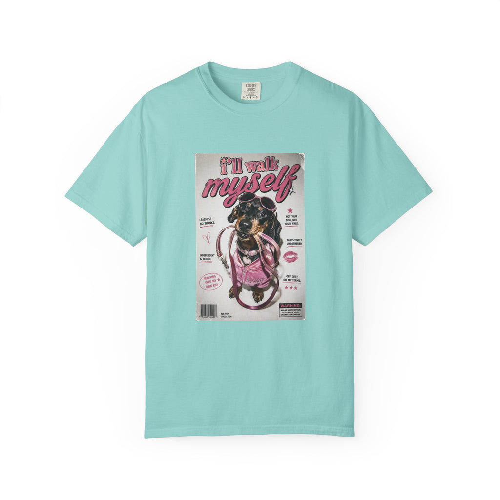 I’ll Walk Myself Dog T-Shirt — Retro Magazine Dog Design