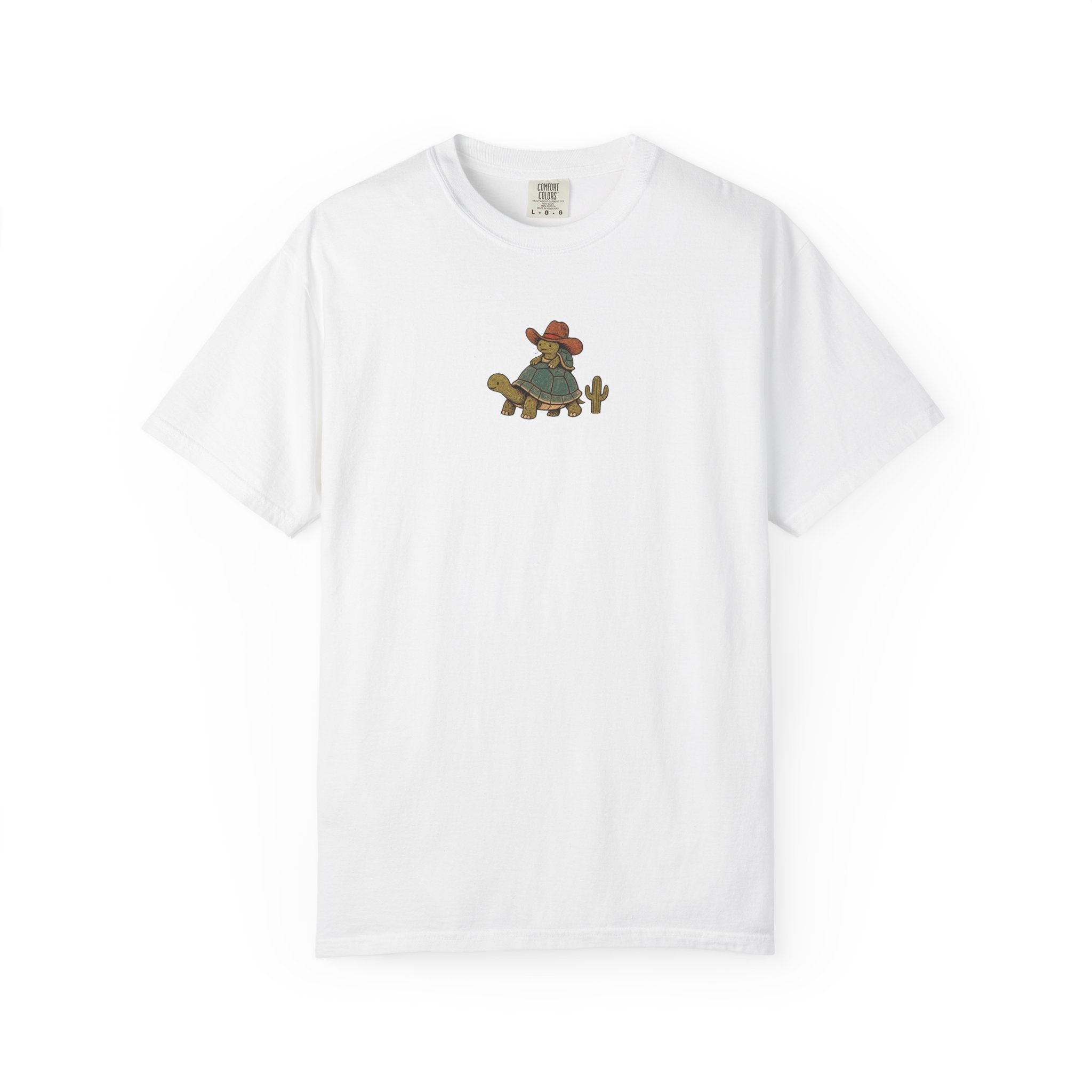 Cowboy Smoking Turtle Graphic Tee — Western Desert Cute T-Shirt