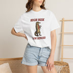 High Risk Low Reward Crocodile Graphic Tee — Funny Gift T-Shirt