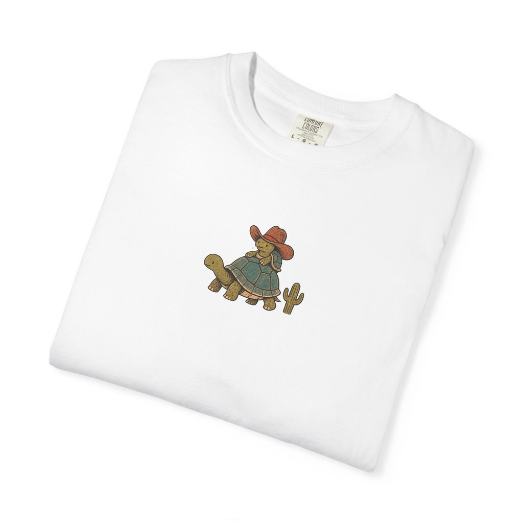 Cowboy Smoking Turtle Graphic Tee — Western Desert Cute T-Shirt