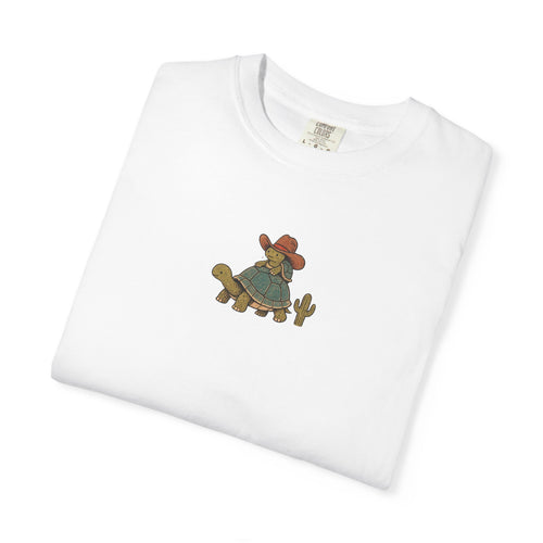 Cowboy Smoking Turtle Graphic Tee — Western Desert Cute T-Shirt