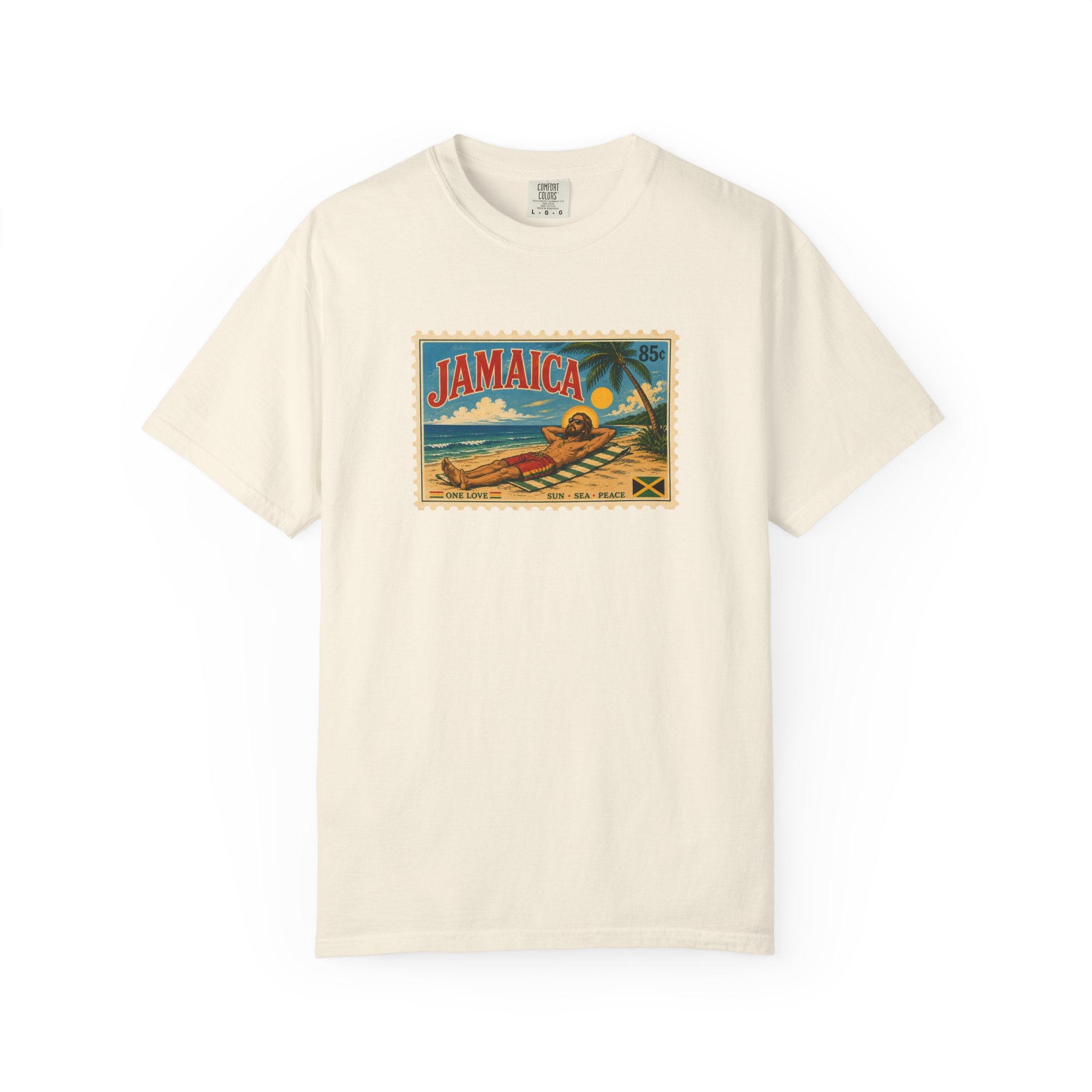 Jesus Vintage Postcard Oversized Boxy T-Shirt